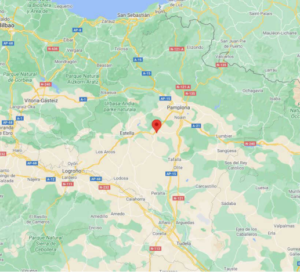 mapa da área da moradia de 3 pisos em Navarra