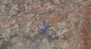 Vista aérea da quinta rústica em Los Remolinos, Múrcia.