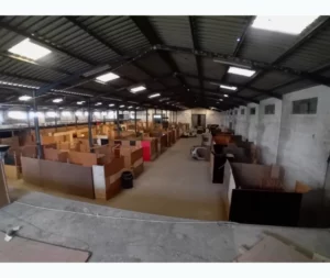 Estrutura interna do armazém em Sintra